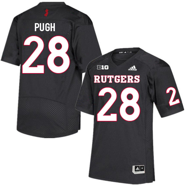 Youth #28 Aslan Pugh Rutgers Scarlet Knights College Football Jerseys Sale-Black